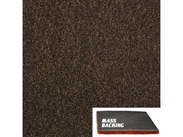 Molded Carpet, Cut Pile, 1-piece, Brown, with Improved Mass Backing, reproduction