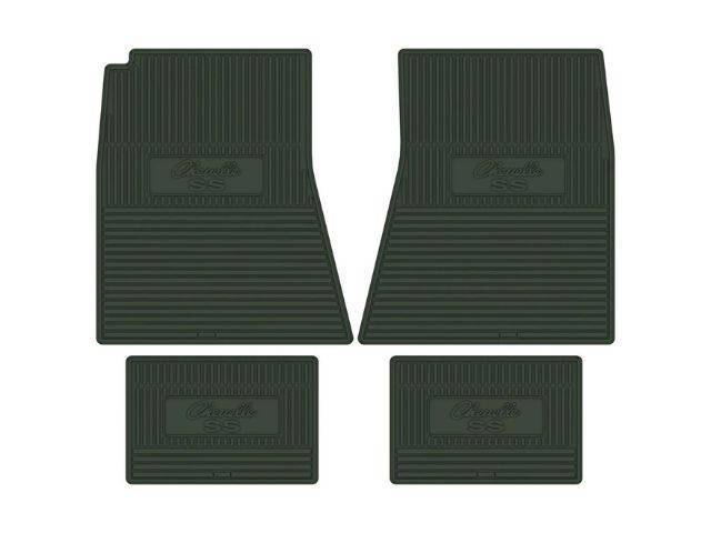 Custom Vintage Logo Floor Mat Set, "Chevelle SS" logo, Dark Green, 4-pc set