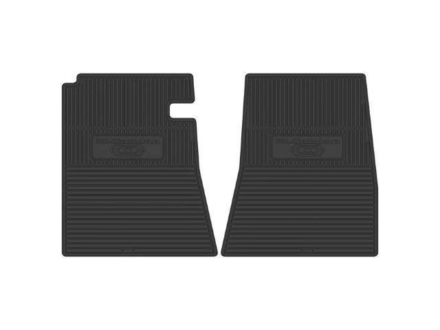 Custom Vintage Logo Floor Mat Set, "El Camino" and "Bowtie" logos, Black, 2-pc set