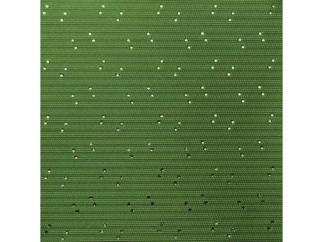 HEADLINER, Perforated Grain, Jade Green, incl headliner, rods, clips and material to cover two sunvisors, Repro