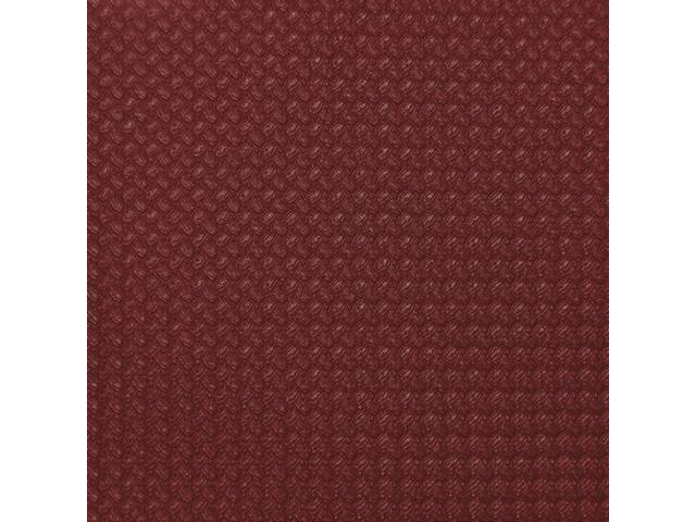 HEADLINER KIT, Basketweave Grain, Dark Red, incl headliner, covered sail panels and material to cover one pair of sunvisors, Repro