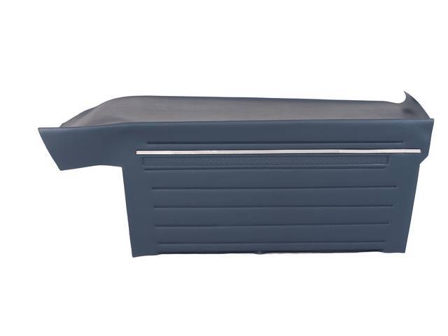 PANEL SET, Inside Quarter, Std, Dark Blue, PUI, *Silver Edition*, madrid grain vinyl w/ chrome mylar strip   <p><strong>Note:</strong></p><p>Note: These panels do not include the top garnish rails (usually plastic or metal) or the windowfelts. Windowfelts