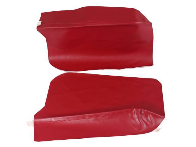 ARM REST COVER SET, Inside Quarter, Red, PUI, Madrid grain vinyl, (2)