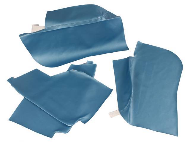 ARM REST COVER SET, Inside Quarter, Bright Blue, PUI, Madrid grain vinyl, (4)