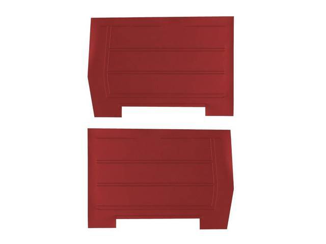 PANEL SET, Premium, Inside Quarter, Dark Red - Red (Std listed as Two-Tone Red), madrid grain vinyl