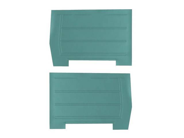 PANEL SET, Premium, Inside Quarter, Dark Aqua - Light Aqua (Std listed as Two-Tone Aqua), madrid grain vinyl