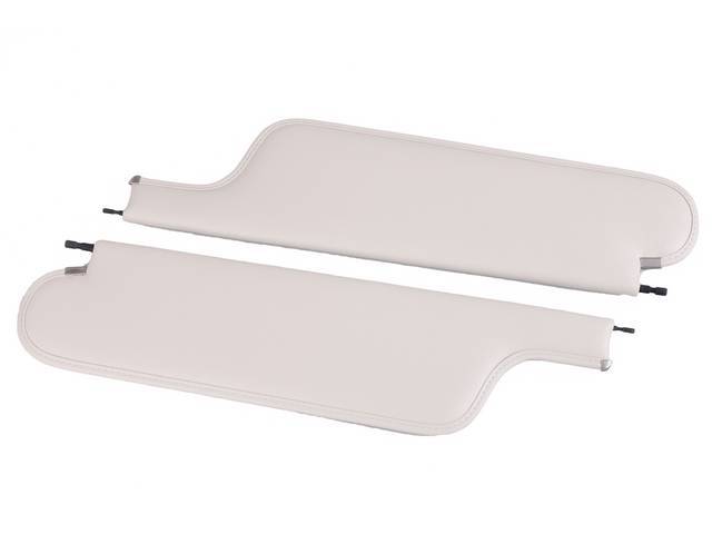 SUNVISOR SET, White, PUI, Madrid grain vinyl, repro