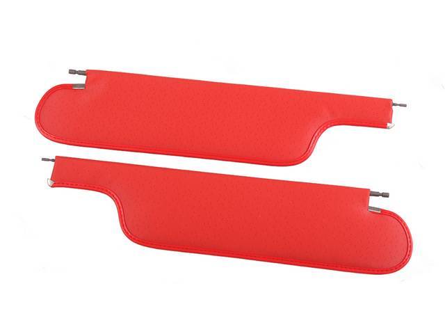 Bright Red Perforated Grain Sunvisor Set, reproduction