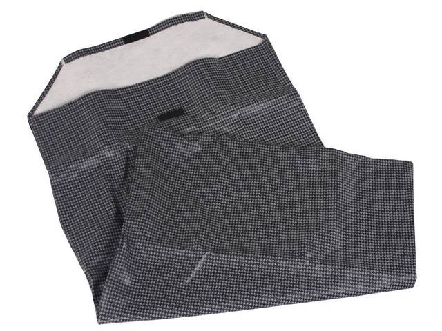 STORAGE BAG, Convertible Top Boot, Gray houndstooth, velcro