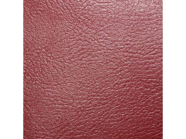 Upholstery Set, Premium, Front Bench, 50-50 split back w/o arm rest, Red, madrid grain vinyl w/ *fake* stitch heat-sealed back panel