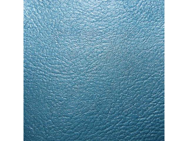 Upholstery Set, Premium, Front Bench, 50-50 split back w/o arm rest, Bright Blue, madrid grain vinyl w/ *fake* stitch heat-sealed back panel