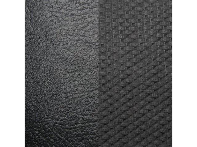 Upholstery Set, Premium, Rear Seat, Black, madrid grain vinyl w/ heat sealed Diamond waffle grain insert