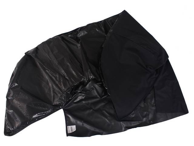 Liner, Convertible Well, Black, Exact Repro  ** features a rip-stop plastic pocked outer lining containing a thick layer of high loft felt **