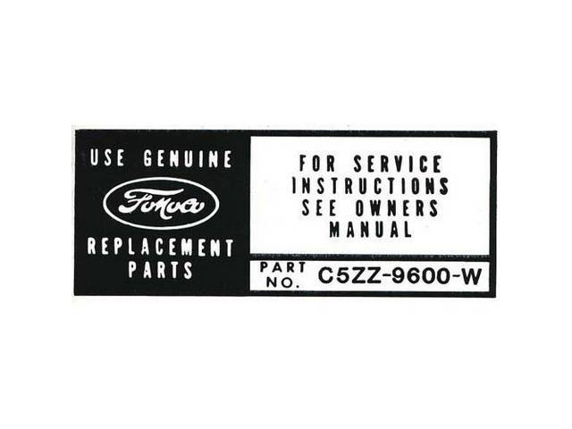 DECAL, AIR CLEANER, SERVICE INSTRUCTIONS