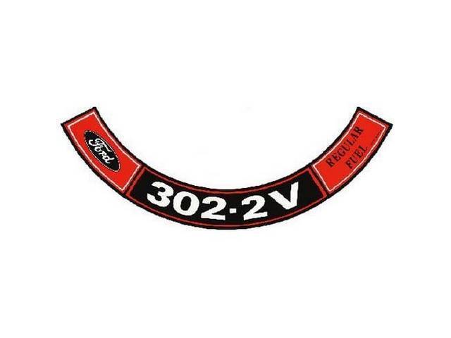 DECAL, AIR CLEANER, ENGINE SIZE, “302-2V”