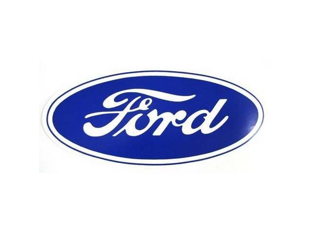 DECAL, EXTERIOR, *FORD* SCRIPT OVAL, 10 INCH
