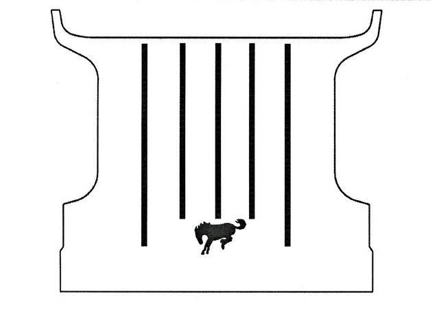 SHOWBEDDER, Bed Floor Cover, *Bronco* Horse logo, high