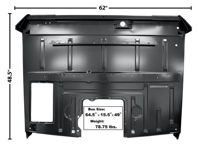 FLOOR PAN, FULL, COMPLETE ONE PIECE ASSEMBLY