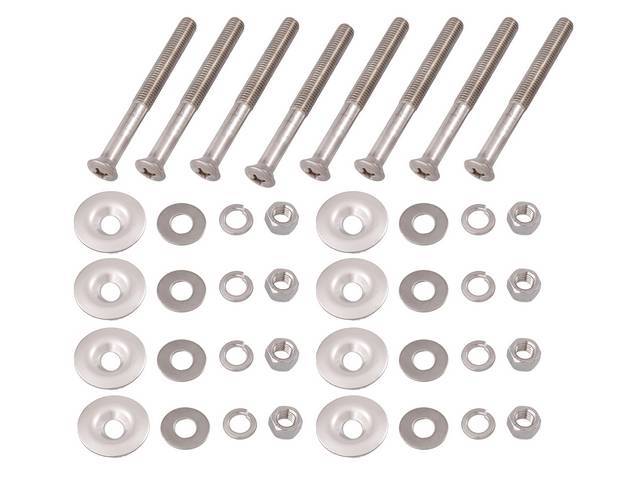 Bed Wood Mounting Kit, stainless steel