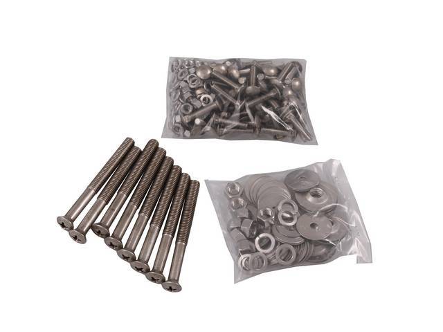 Bed Bolt Kit, stainless steel Carriage Bolts
