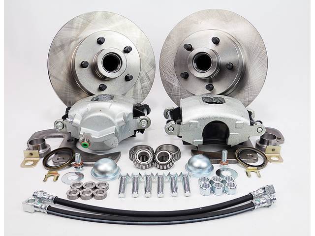 FRONT DISC BRAKE CONVERSION KIT, STANDARD ROTORS