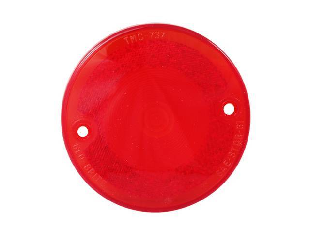 LENS, TAILLIGHT, ROUND, PLAIN, RED