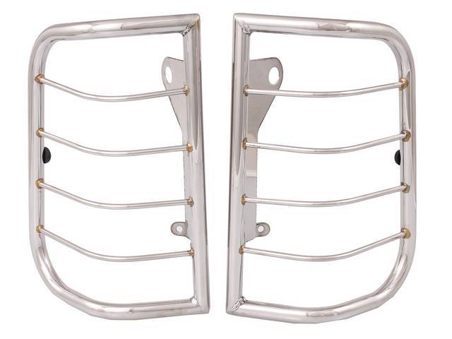 TAILLIGHT GUARD, ULTRA CHROME OVER STAINLESS STEEL, 1