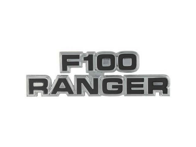 EMBLEM, COWL SIDE, “F100 RANGER”