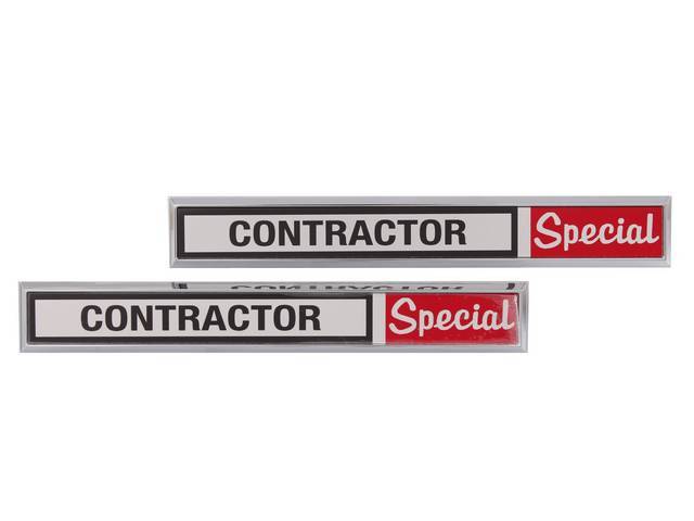 Cowl Side Emblems, “Contractor Special”
