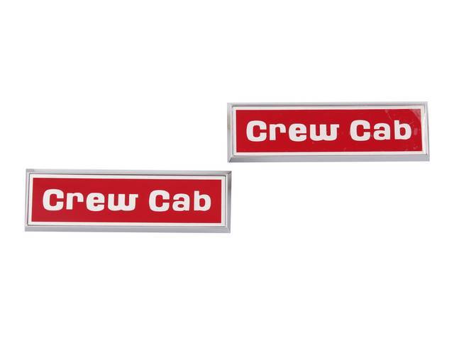 Cowl Side Emblems, “Crew Cab”