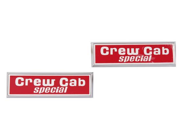 Cowl Side Emblems, “Crew Cab Special”