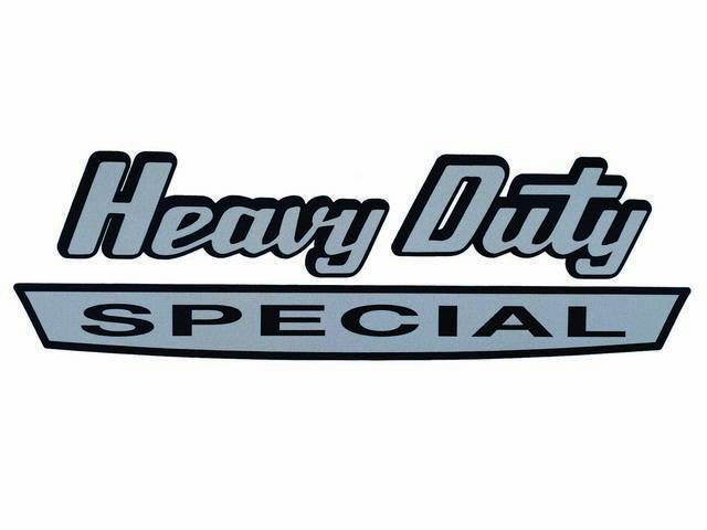 Cowl Side Transfer Emblems, “Heavy Duty Special”