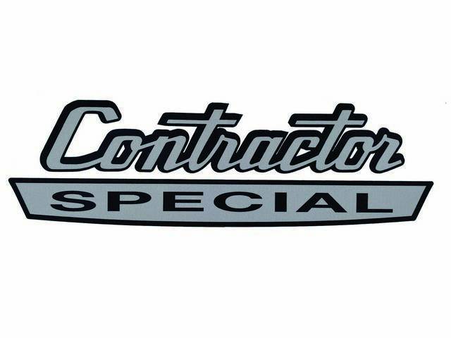 Cowl Side Transfer Emblems, “Contractor Special”
