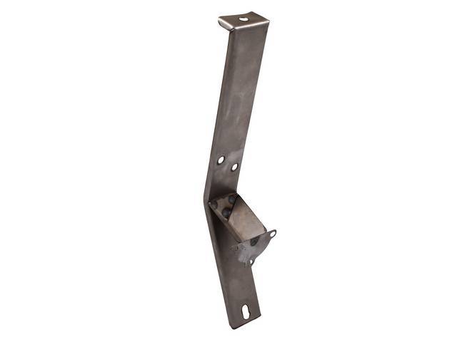 BRACKET, VERTICAL SUPPORT, AT RADIATOR SUPPORT, UNPAINTED, REPRO