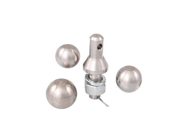 CONVERT-A-BALL STAINLESS STEEL, PATENTED HEX SHANK