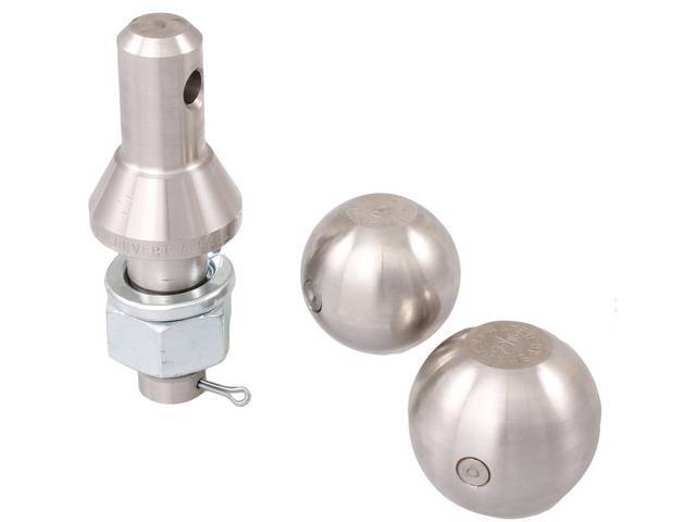CONVERT-A-BALL, STAINLESS STEEL, PATENTED HEX SHANK