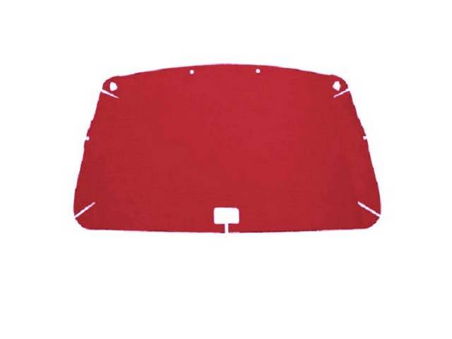 Cloth Covered Headliner, red