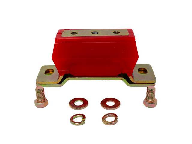 TRANSMISSION MOUNT, REPLACEMENT, PERFORMANCE RED POLYURETHANE