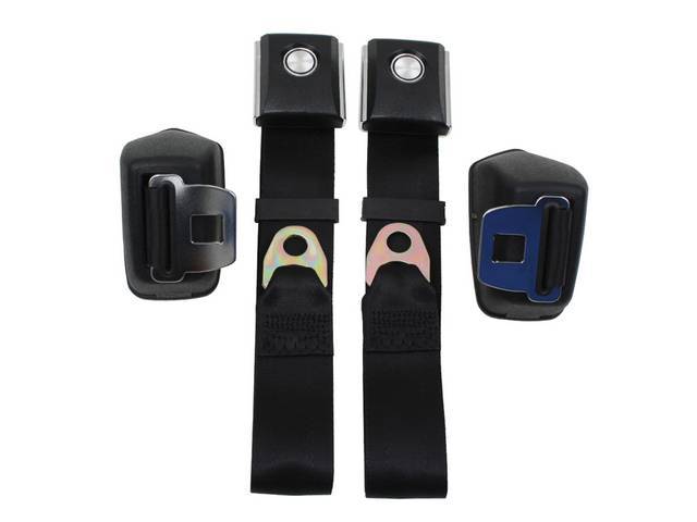 2 Point Retractable Seat Belt Assembly, black