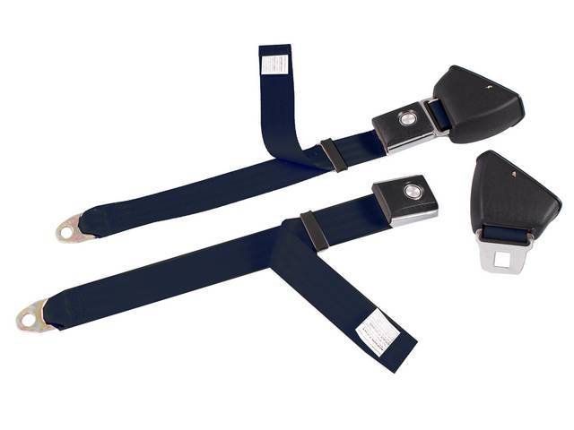 2 Point Retractable Seat Belt Assembly, dark blue