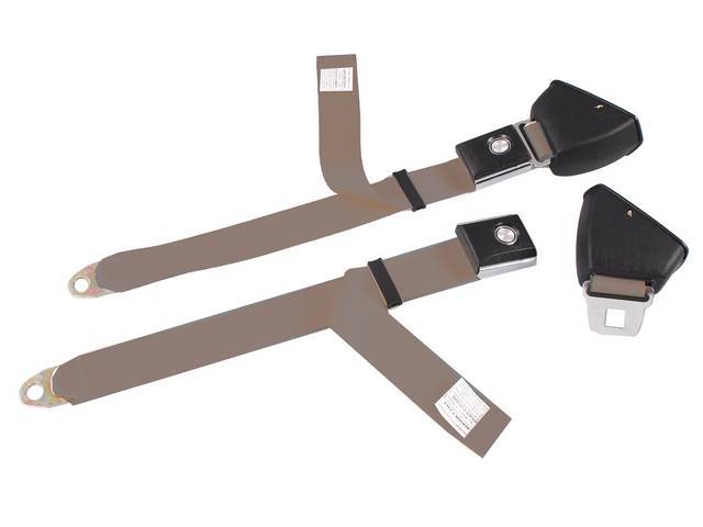 2 Point Retractable Seat Belt Assembly, tan
