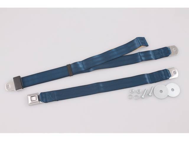 Classic Style Lap Seat Belt, 2 Point, dark blue