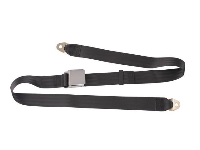 Classic Look 2 Point Seat Belt, black - #F-61172-2A - National Parts Depot