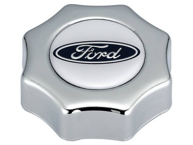 Engine Oil Filler and Breather Cap, Chrome Finish