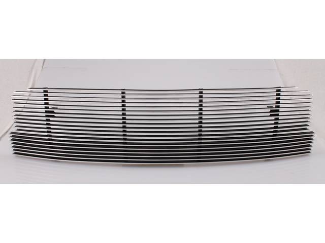 GRILLE, CUSTOM BRUSHED BILLET ALUMINUM, NO DRILLING, ALL