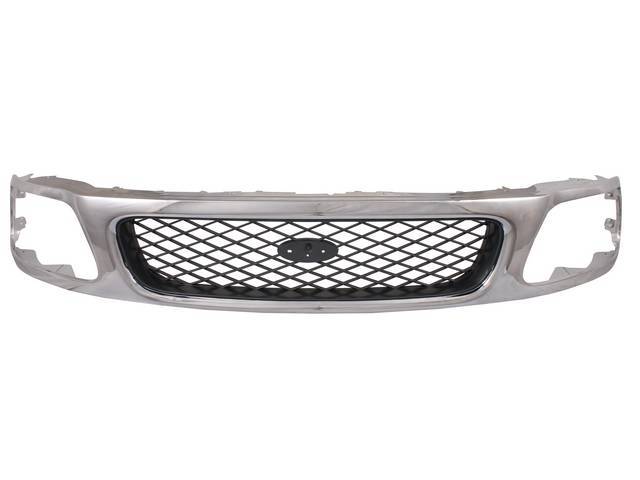 GRILLE, CHROME AND GRAY