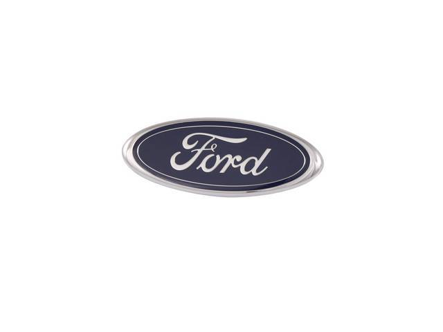 EMBLEM, GRILLE, *FORD* OVAL, CHROME AND BLUE