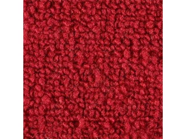 CARPET, RAYLON WEAVE, MOLDED, RED