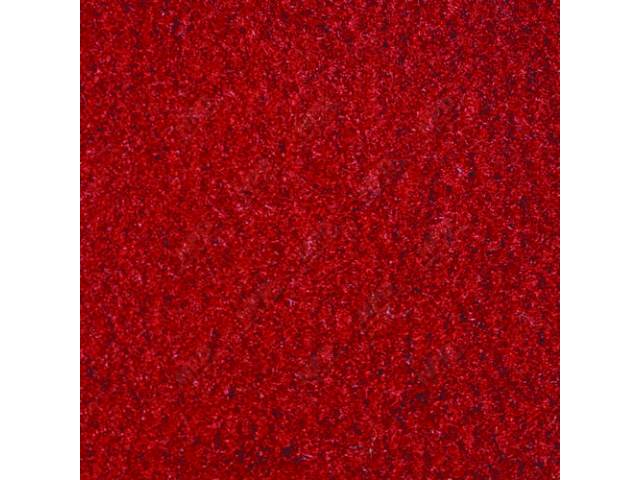 CARPET, CUT PILE NYLON, MOLDED, RED