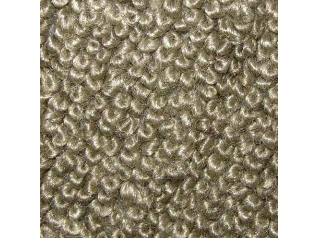 CARPET, RAYLON WEAVE, MOLDED, FRONT ONLY, FAWN